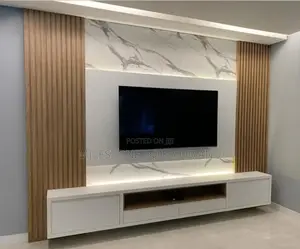Thunder Strike Tv Panel With Wall - Clauded Design Console