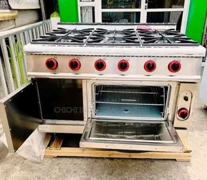 Industrial 6 Burner Gas Cooker With Oven