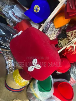Bead, Sequence Traditional Igbo Red Cap.Kids and Adult