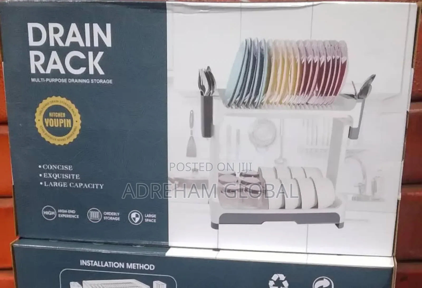 2layers Multi-Purpose Plastic Drain Dish Rack