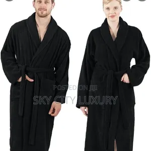 Black Bathrobe Towel
