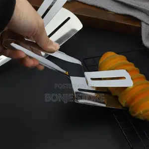 A S Stainless Steel Food Cooking Tong Double Sided Spatula