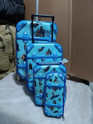Set of 4 in 1 2 Trolleys Kids Children's Trolley School Bag