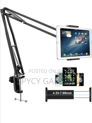 Table Clamp Tablet Holder With Extension Boom Spring