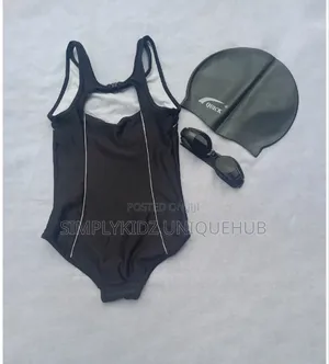 Swim Wear+Cap+Glass