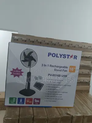 16'' Polystar Rechargeable Standing Fan
