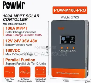 MPPT Solar Charge Controller 100a 12/24/36/48v