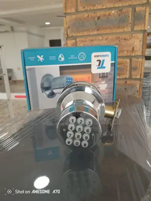 Silver Keyless Digital Electronic Entry Security Door Lock