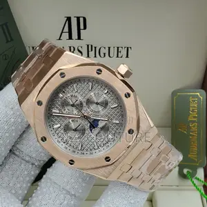 Original AUDEMARS Piquet Chronograph Rose Gold Chain Watch