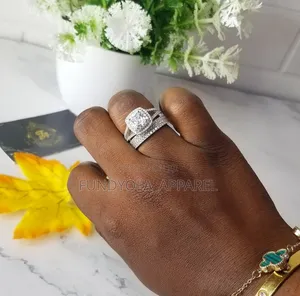 S925 Double Rim Silver Bridal Wedding Ring