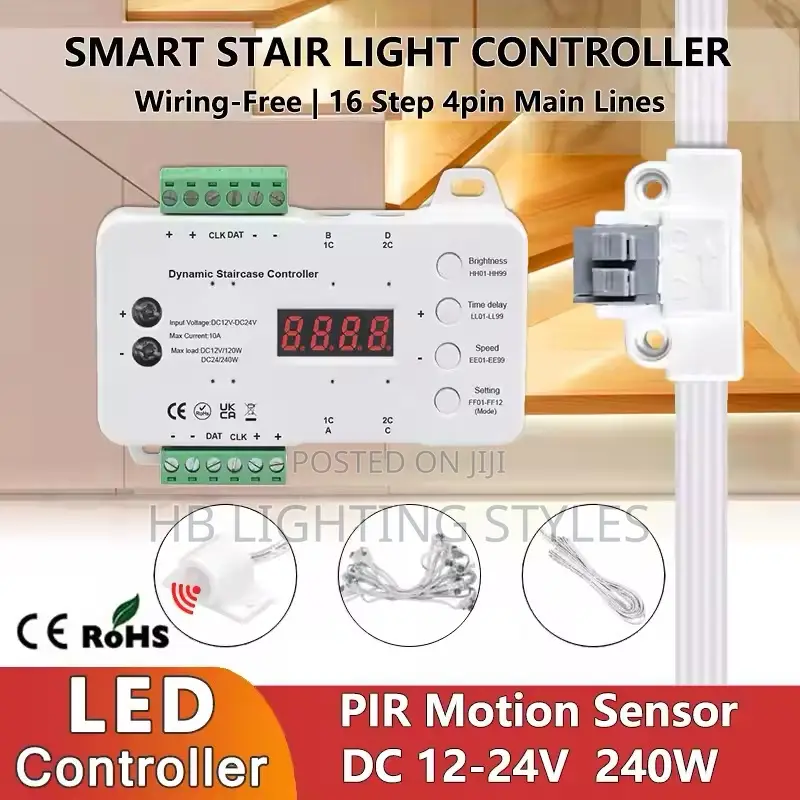 PIR Motion Sensor Stair Step Smart Dimmer Controller