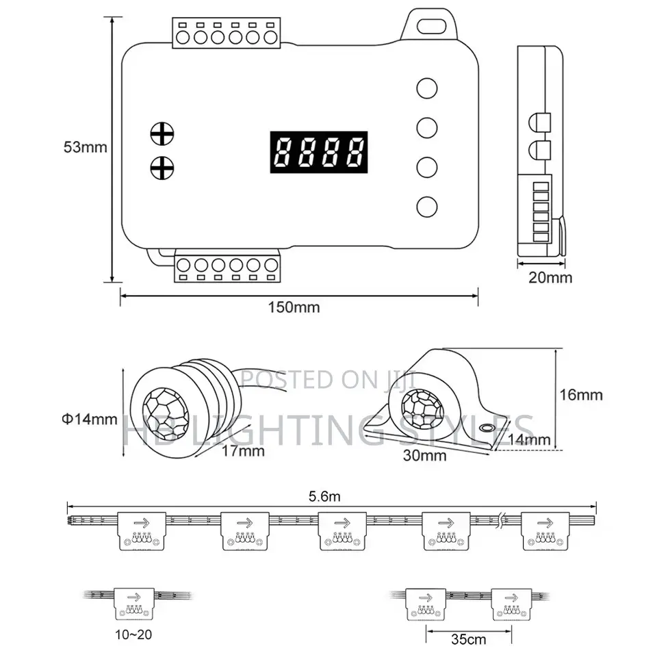 PIR Motion Sensor Stair Step Smart Dimmer Controller