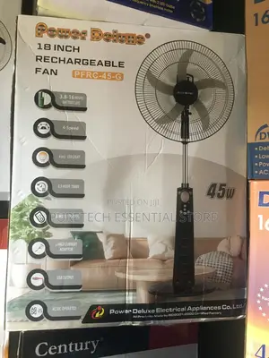 Power Deluxe 18” Inches Rechargeable Fan