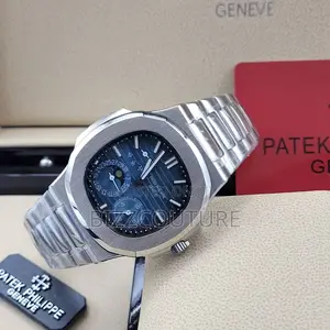 Original PATEK PHILIPPE Chronograph Blue Dail Silver Watch