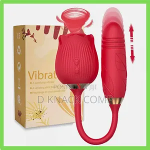 Best Sellers 2 in 1 Rose Rechargeable Thrusting Vibrator Toy