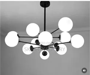 Smoke Glass Chandelier Light