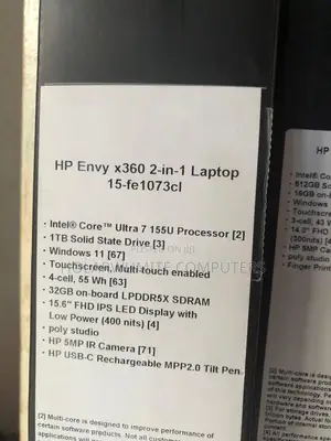 New Laptop HP Envy 15 16GB Intel Core I7 SSD 1T