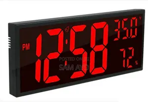 Digital Wall Clock - 41cm X17cm X3cm