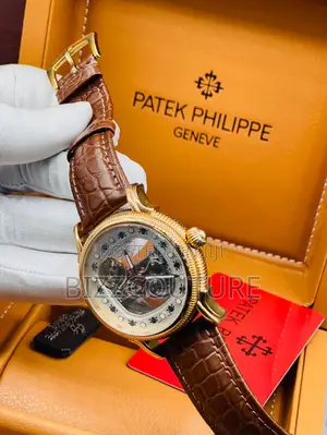 Original PATEK PHILIPPE Mechanical Brown Leather Watch