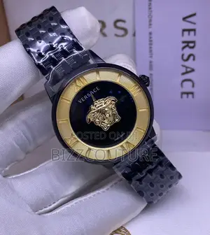 Original Versace Quartz Black Chain Watch Is Available