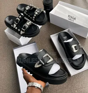 Original Toga Men Leather Slides Collections