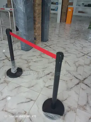 Crowd Control Stanchion Black Retractable Belt