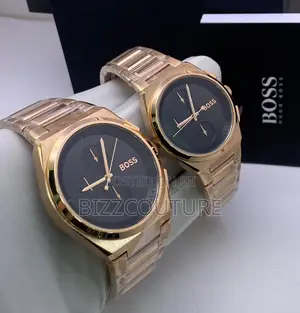 Original Boss Black Dail Rose Gold Chain Watch Is Available