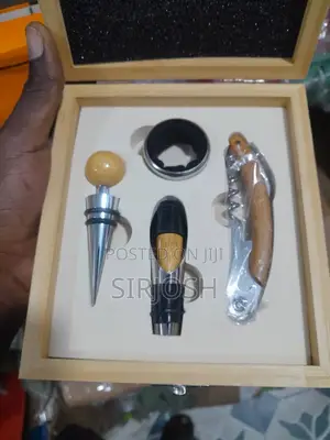 Unique Wooden Wine Opener Set