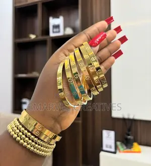 Trendy Non-Tarnish Stainless Steel Bracelet Set