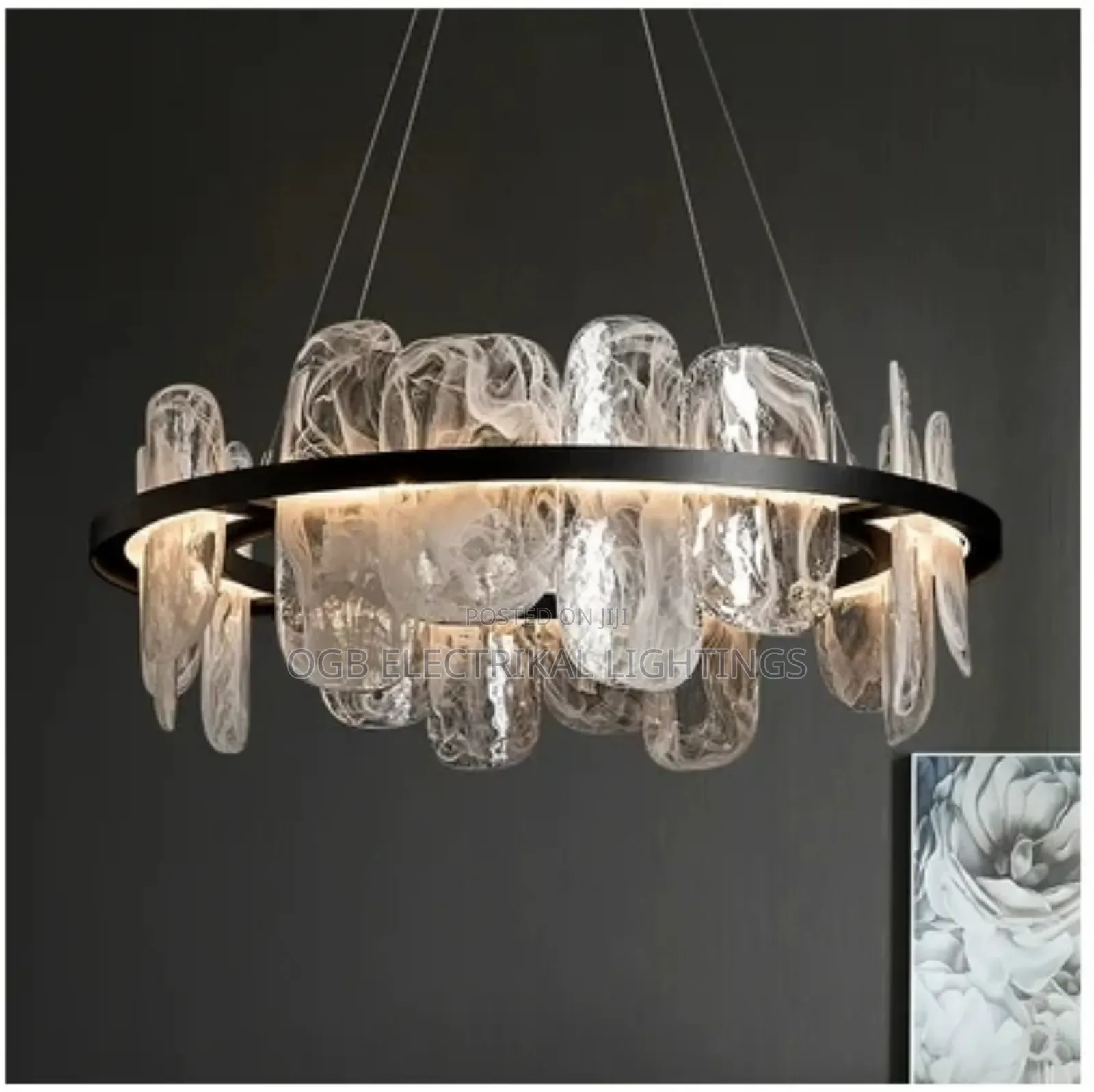 Post-Modern All-Copper Cloud Chandelier