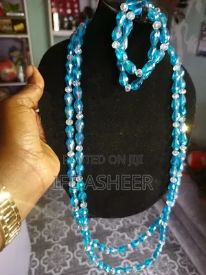 Men's Ceremonial 2 Layers Beads With Bracelets 202 - Blue