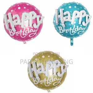 Happy Birthday Foil Balloons 3D
