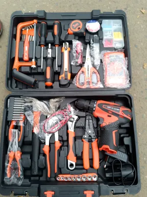 Battery Drilling Machine With Set of Tools Box