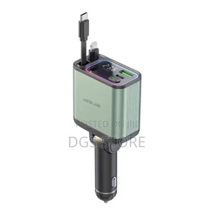 Green Lion Retractable 90w Car Charger PD 65w
