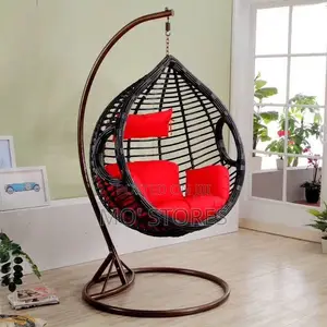 Swing Chair With Cushion and Rug