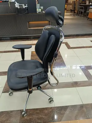 Executive Foreign Leather Kidney Chair With Back Support