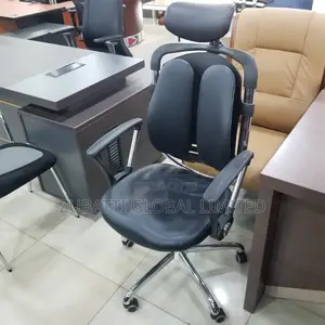 Executive Foreign Leather Kidney Chair With Back Support