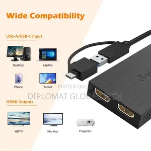 Wavlink Usb 3.0 or Usb C to Hdmi Adapter for Dual Monitors