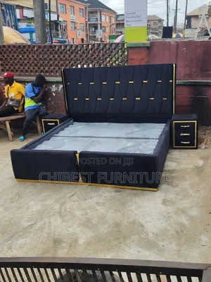 Quality 6by6 Upholstery Padded Bed Frame With Two Bed Sides