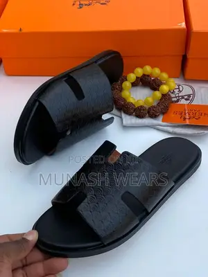 Hermes Leather Slipers
