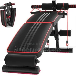 Adjustable Foldable Sit Up Bench With Training Ropes