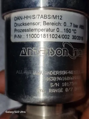 Anderson-negele DAN-HH / S / 7ABS / M12 | Pressure Sensor