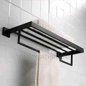 Black Square Towel Rail (Multiple)