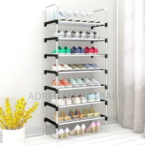 7layers Steel Pipe Shoe Rack, Durable Steel