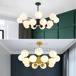 Nordic Pendant Light Black/Gold E27 Bulb Pendant Light