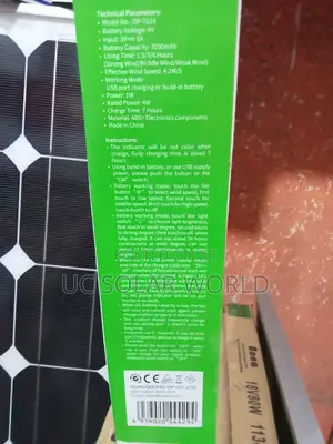 DP Duration Power 3000ahm Desktop Portable Rechargeable Fan