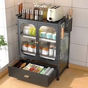Kitchen Rack Carbon Steel Rustproof With Cover and Drawer