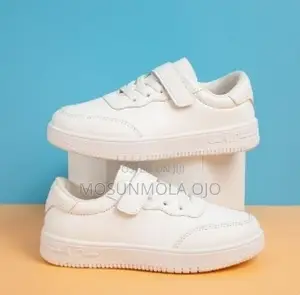 Anti-Slip Children's Low Top Casual Sneakers - 38- White