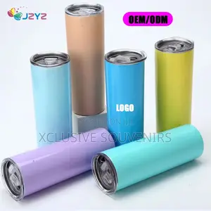 20oz Stainless Steel Coated Mugs With Straws
