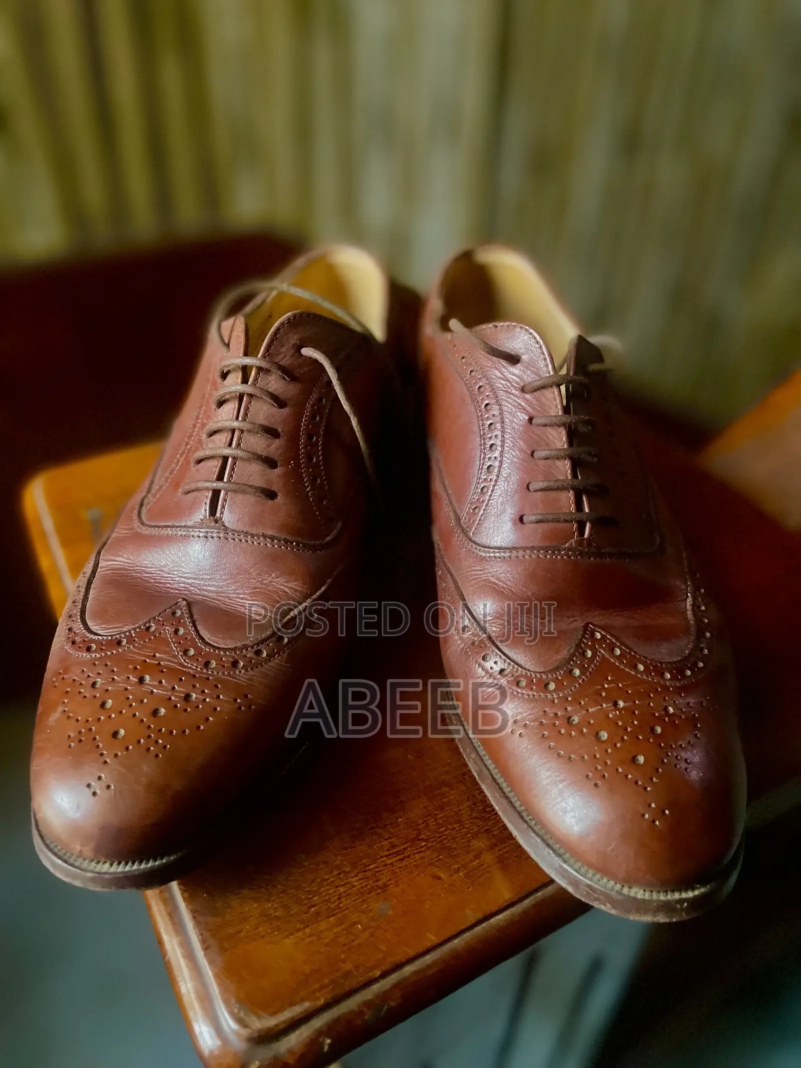 Brown Leather Brogue Shoe
